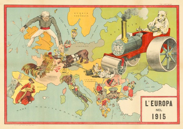 Italian Serio-Comic map for 1915