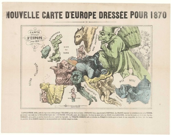 Hadol serio-comic map of Europe