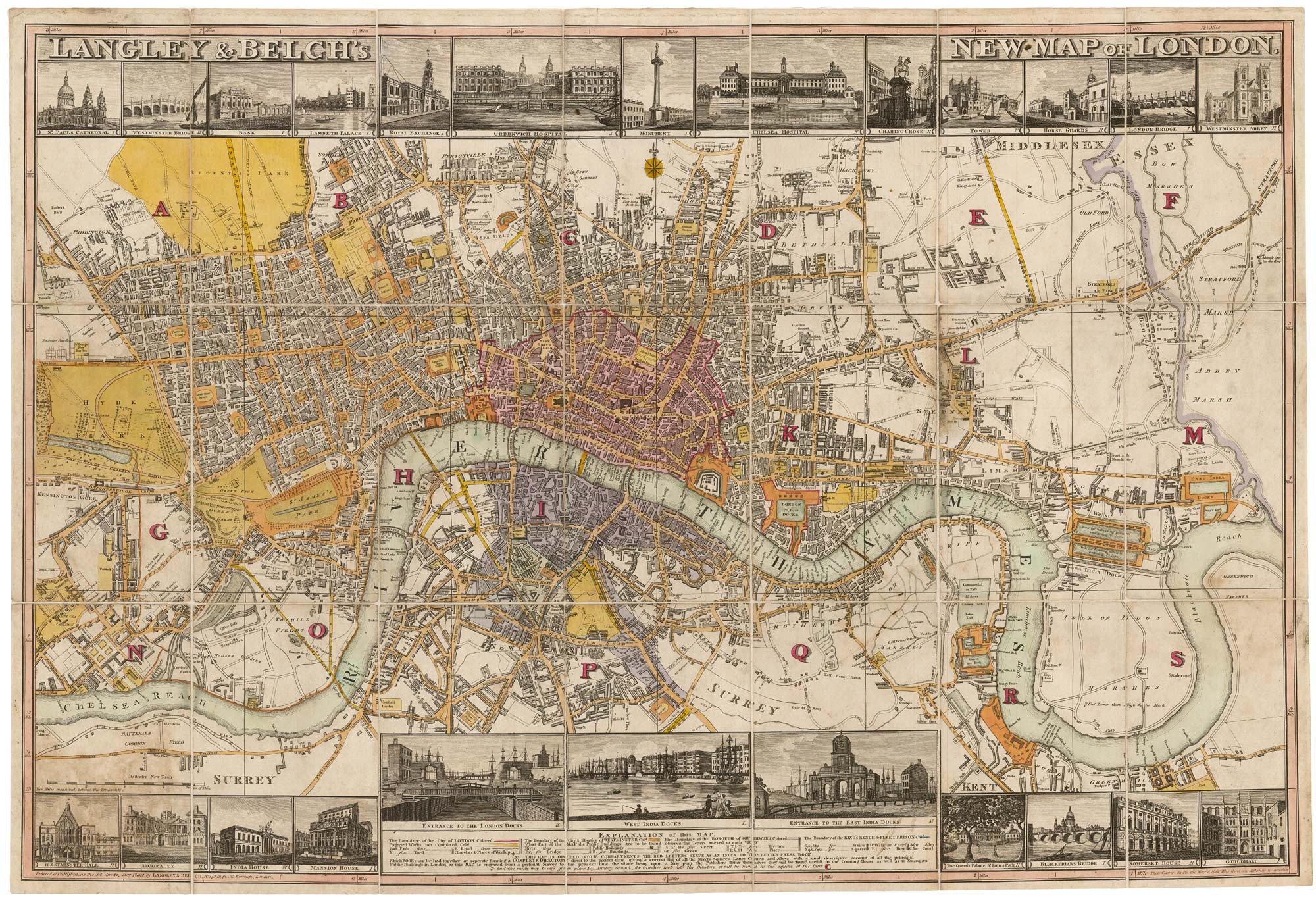 Langley & Belch's New Map of London