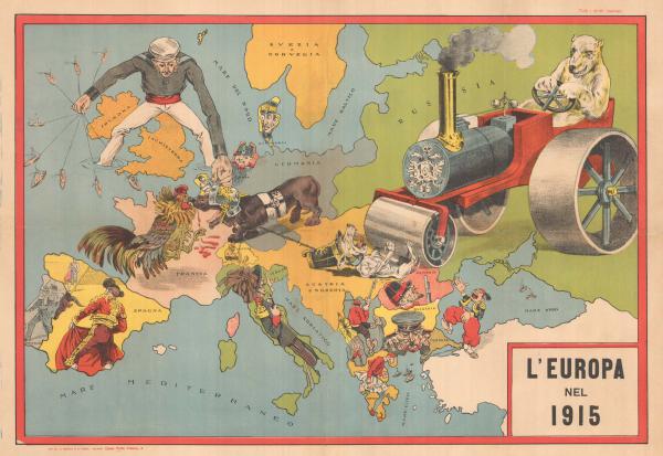 Italian Serio-Comic map for 1915