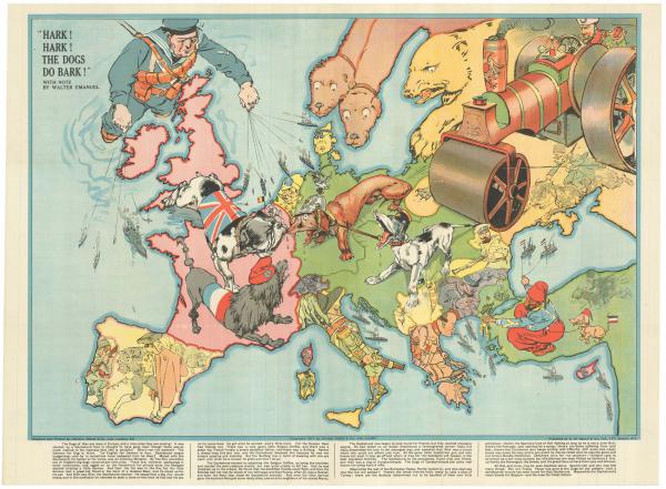 Johnson Riddle Serio-Comic map of Europe