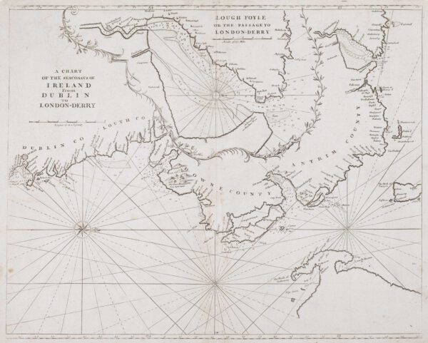 An 18th century chart of North East Ireland - Altea Gallery