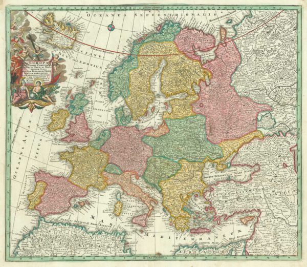 A classic 18th century map of Europe