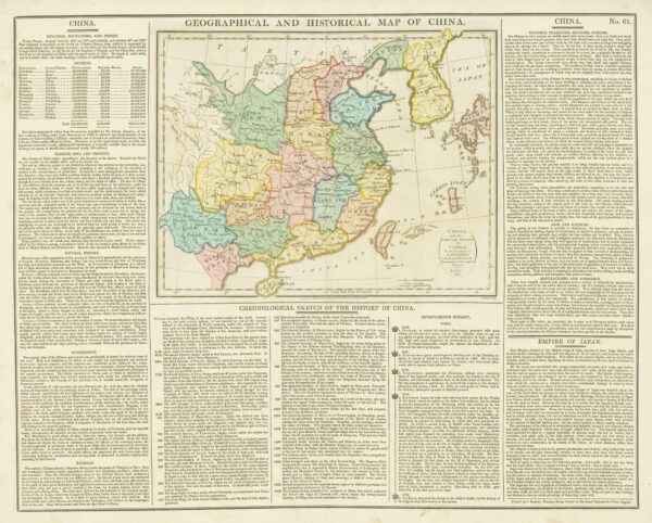 An unusual geographical and historical map of China