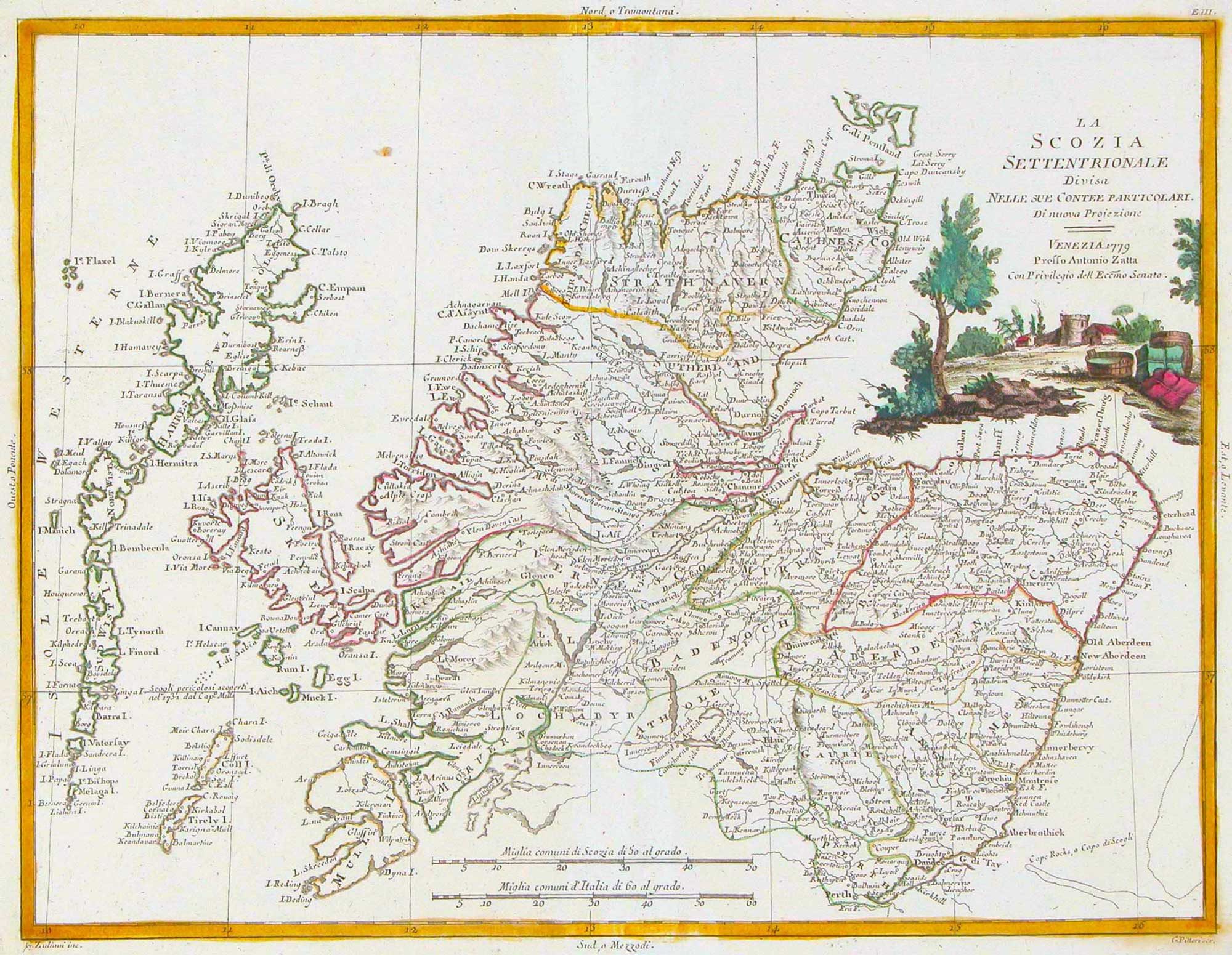 18th century two-sheet map of Scotland - Altea Gallery